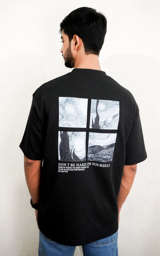 Starry Night Graphic Oversized T-shirt